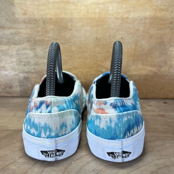Vans Asher Deluxe Pastel Tie Dye Womens Sz 6.5 Slip On Shoes Sneakers Blue White - Picture 4 of 8